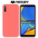 CUSTODIA per SAMSUNG GALAXY A7 2018 (SM-A750) IN GEL TPU SILICONE COLORE ROSA ALTA QUALITA' MERCURY SOFT BLISTER