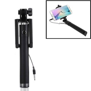 ASTA TELESCOPICA ESTENSIBILE FINO A 78CM per SMARTPHONE PER SELFIE O VIDEO CON PULSANTE E COLLEGAMENTO JACK DA 3,5 COLORE NERO