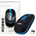 MOUSE WIRELESS 2.4G RISOLUZIONE REGOLABILE 800/1200/1600 DPI CON 4 TASTI E ROTELLINA SCROLL - NERO E BLU NXMOWI2003 NILOX