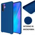 CUSTODIA per HUAWEI P30 PRO, P30 PRO NEW EDITION - IN SILICONE CON EFFETTO SOFT TOUCH ED INTERNO IN MICROFIBRA COLORE BLU