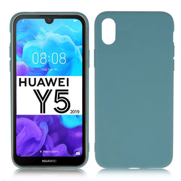 CUSTODIA per HUAWEI Y5 2019, HONOR 8S IN GEL TPU SILICONE SLIM COLORE PETROLIO SATINATO