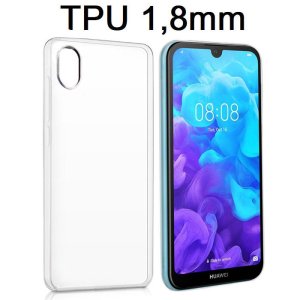 CUSTODIA per HUAWEI Y5 2019, HONOR 8S IN GEL TPU SILICONE 1,8mm TRASPARENTE