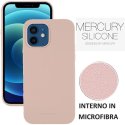 CUSTODIA per APPLE IPHONE 12 MINI (5.4") IN SILICONE CON INTERNO IN MICROFIBRA COLORE SABBIA ALTA QUALITA' MERCURY