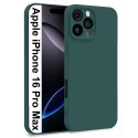 CUSTODIA per APPLE IPHONE 16 PRO MAX (6.9") IN GEL TPU SILICONE SLIM COLORE VERDE SATINATO