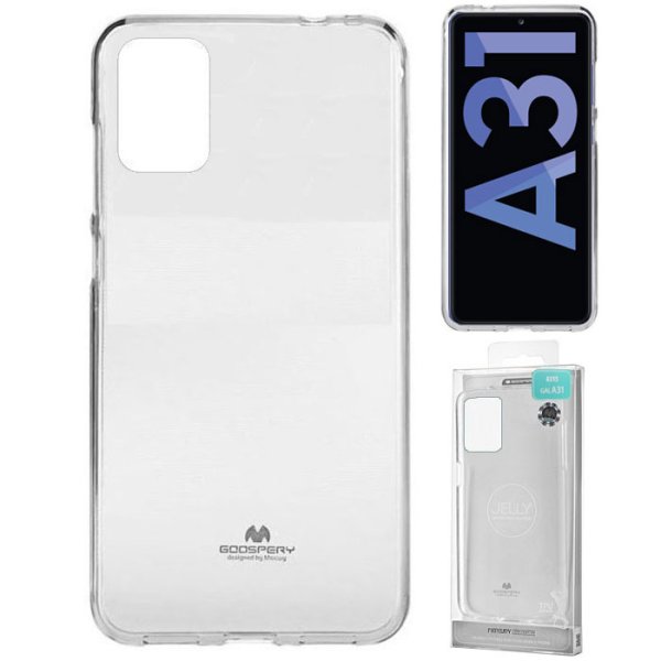 CUSTODIA per SAMSUNG GALAXY A31 (SM-A315) IN GEL TPU SILICONE TRASPARENTE ALTA QUALITA' MERCURY BLISTER