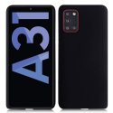 CUSTODIA per SAMSUNG GALAXY A31 (SM-A315) - IN GEL TPU SILICONE SLIM COLORE NERO SATINATO