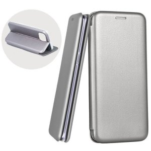 CUSTODIA per APPLE IPHONE 12, IPHONE 12 PRO - FLIP ORIZZONTALE SIMILPELLE CHIUSURA MAGNETICA INVISIBILE E INTERNO IN TPU GRIGIO