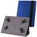 CUSTODIA BOOK UNIVERSALE CON FISSAGGIO ELASTICO E STAND per TABLET FINO A 10" POLLICI COLORE BLU