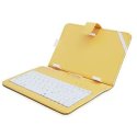 CUSTODIA UNIVERSALE CON TASTIERA per TABLET DA 7" ATTACCO MICRO USB E MINI USB GIALLO