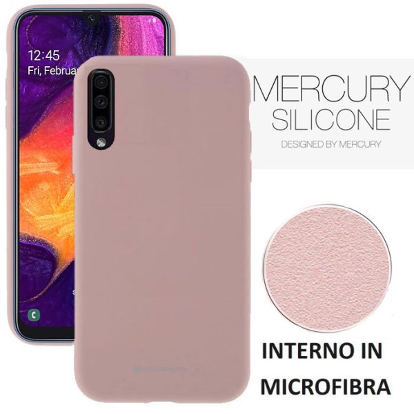 CUSTODIA per SAMSUNG GALAXY A50, A30s, A50s - IN SILICONE INTERNO IN MICROFIBRA SABBIA ALTA QUALITA' MERCURY