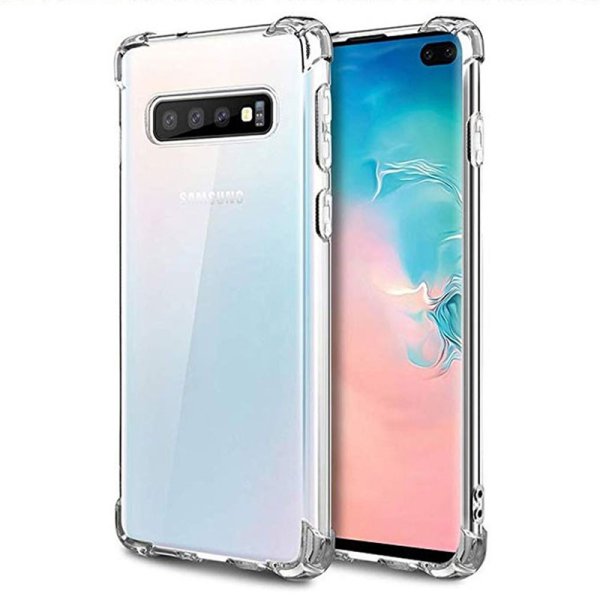 CUSTODIA per SAMSUNG GALAXY S10 PLUS (SM-G975) IN GEL TPU SILICONE TRASPARENTE SLIM 0,5mm CON BORDI RINFORZATI ANTI SHOCK