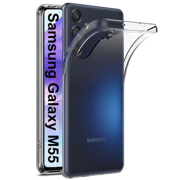 CUSTODIA per SAMSUNG GALAXY M55 (5G), GALXY M55s, GALAXY F55 - IN GEL TPU SILICONE TRASPARENTE