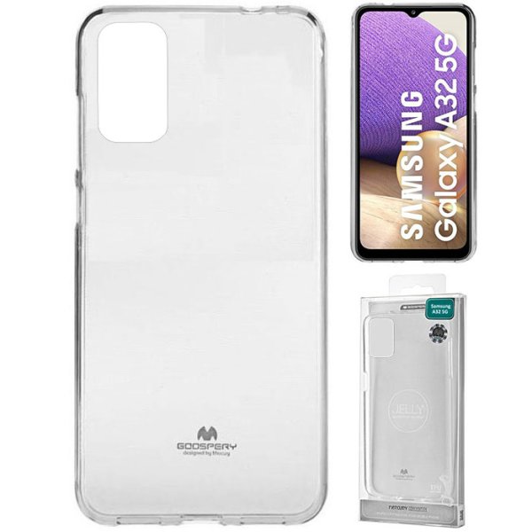 CUSTODIA per SAMSUNG GALAXY A32 5G (SM-A326B) IN GEL TPU SILICONE TRASPARENTE ALTA QUALITA' MERCURY BLISTER