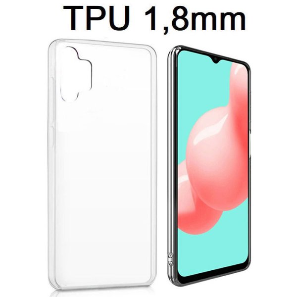 CUSTODIA per SAMSUNG GALAXY A32 4G (SM-A325F) IN GEL TPU SILICONE 1,8mm TRASPARENTE - ATTENZIONE: Non compatibile con A32 5G!