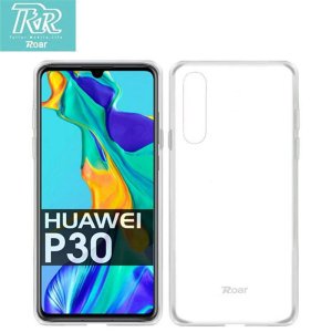 CUSTODIA per HUAWEI P30 IN GEL TPU SILICONE TRASPARENTE ALTA QUALITA' ROAR COLORFUL