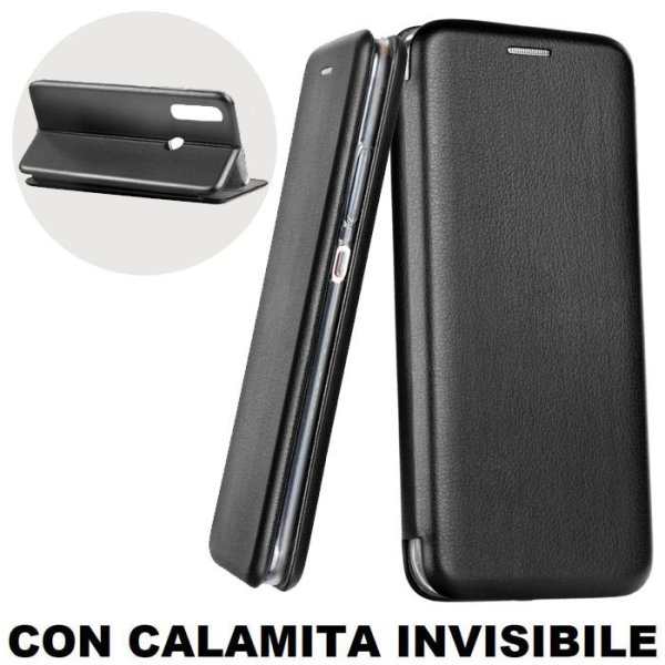 CUSTODIA per HUAWEI P SMART Z - FLIP ORIZZONTALE SIMILPELLE CON CHIUSURA MAGNETICA INVISIBILE E INTERNO IN TPU NERO