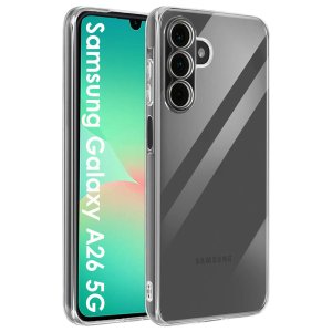 CUSTODIA per SAMSUNG GALAXY A26 (5G) TRASPARENTE IN GEL TPU SILICONE 1,8mm