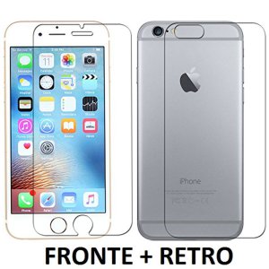 PELLICOLA per APPLE IPHONE 6, IPHONE 6S 4,7" POLLICI - PROTEGGI DISPLAY FRONTE + RETRO