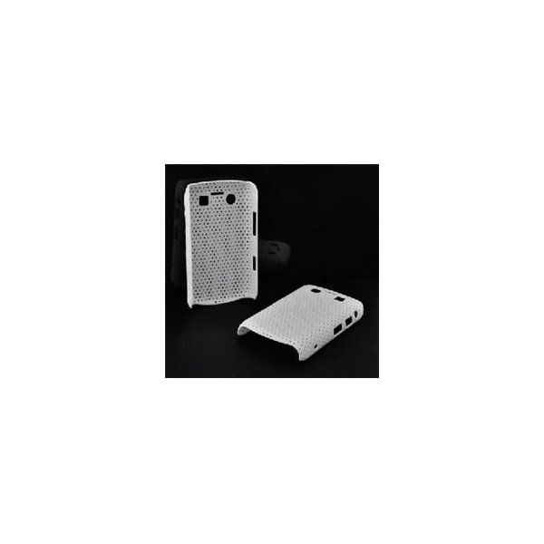 CUSTODIA CRISS CROSS RIGIDA per BLACKBERRY Curve 8900 COLORE BIANCO