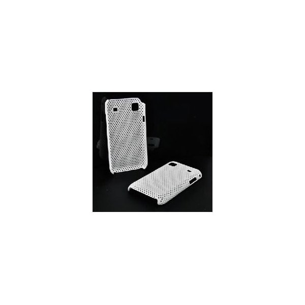 CUSTODIA CRISS CROSS RIGIDA per SAMSUNG I9000 Galaxy S, I9008 Galaxy S COLORE BIANCO