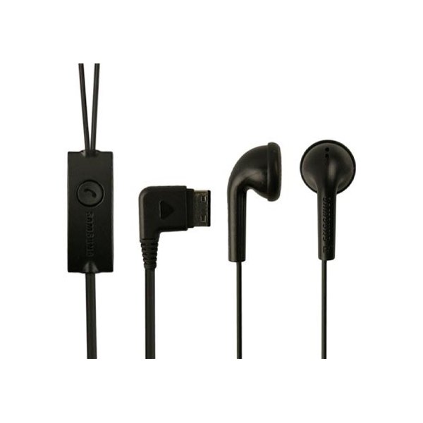 AURICOLARE STEREO per SAMSUNG L760, P260 - TASTO DI RISPOSTA COLORE NERO ORIGINALE AAEP485MBE BULK SEGUE COMPATIBILITA'..