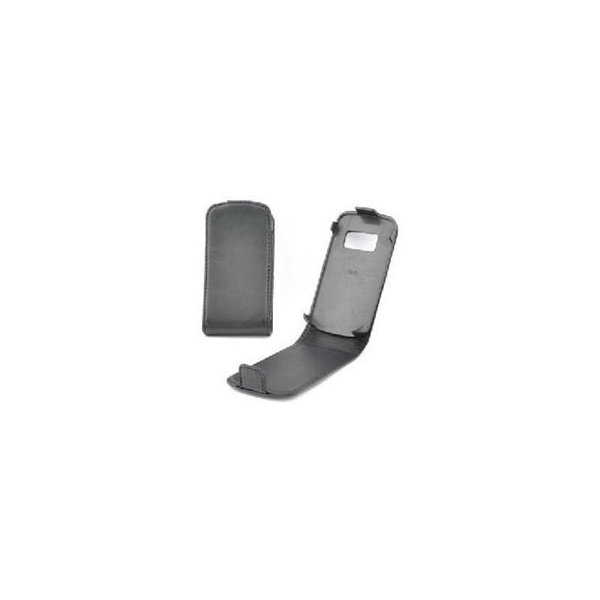 CUSTODIA VERTICALE FLIP PELLE NOKIA C6-01 COLORE NERO