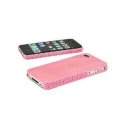 CUSTODIA per APPLE IPHONE 4, IPHONE 4S - BACK RIGIDA CON PICCOLI FORI COLORE ROSA