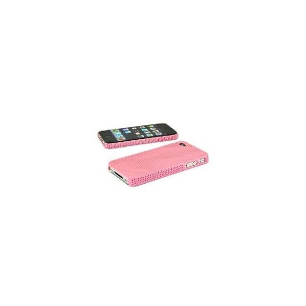 CUSTODIA per APPLE IPHONE 4, IPHONE 4S - BACK RIGIDA CON PICCOLI FORI COLORE ROSA