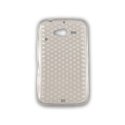 CUSTODIA GEL TPU SILICONE SEMI-RIGIDA per HTC CHACHA COLORE BIANCO