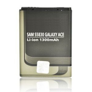 BATTERIA SAMSUNG S5830 GALAXY ACE, S5660 GALAXY GIO 1300 mAh LI-ION SEGUE COMPATIBILITA'..