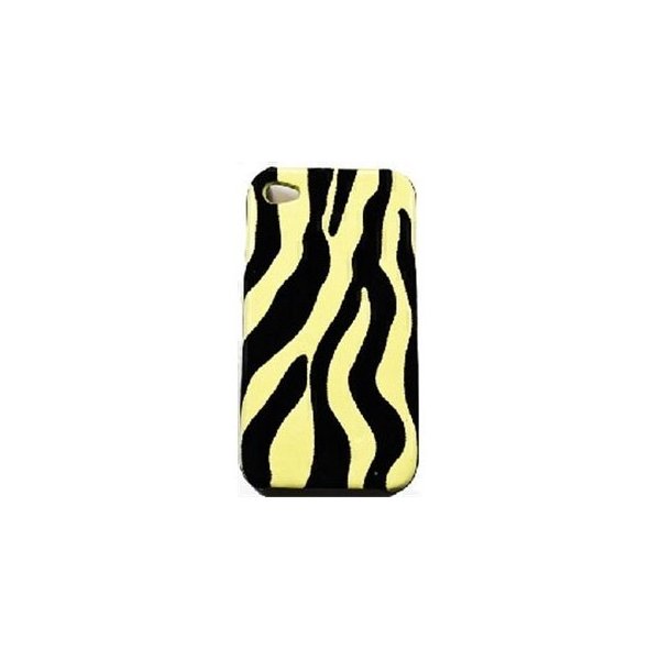 CUSTODIA per APPLE IPHONE 4, IPHONE 4S - BACK RIGIDA FANTASIA MOMBASA COLORE NERO-ORO