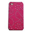 CUSTODIA per APPLE IPHONE 4, IPHONE 4S - BACK RIGIDA FANTASIA MOSCOW COLORE ROSA CON BRILLANTINI