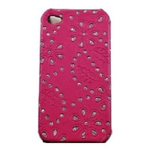 CUSTODIA per APPLE IPHONE 4, IPHONE 4S - BACK RIGIDA FANTASIA MOSCOW COLORE ROSA CON BRILLANTINI