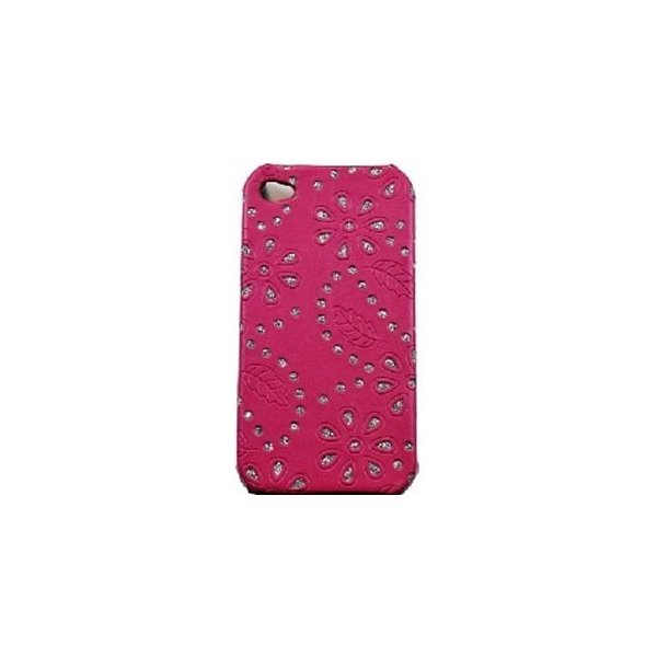 CUSTODIA per APPLE IPHONE 4, IPHONE 4S - BACK RIGIDA FANTASIA MOSCOW COLORE ROSA CON BRILLANTINI