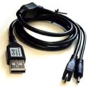 CAVO USB 2IN1 CON DOPPIO ATTACCO MICRO USB e PIN 2mm COLORE NERO