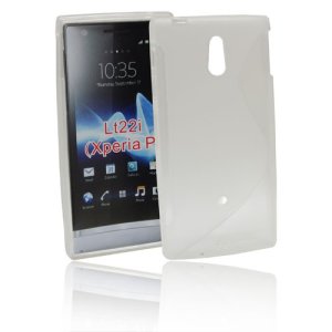 CUSTODIA GEL TPU SILICONE DOUBLE per SONY XPERIA P LT22i COLORE BIANCO