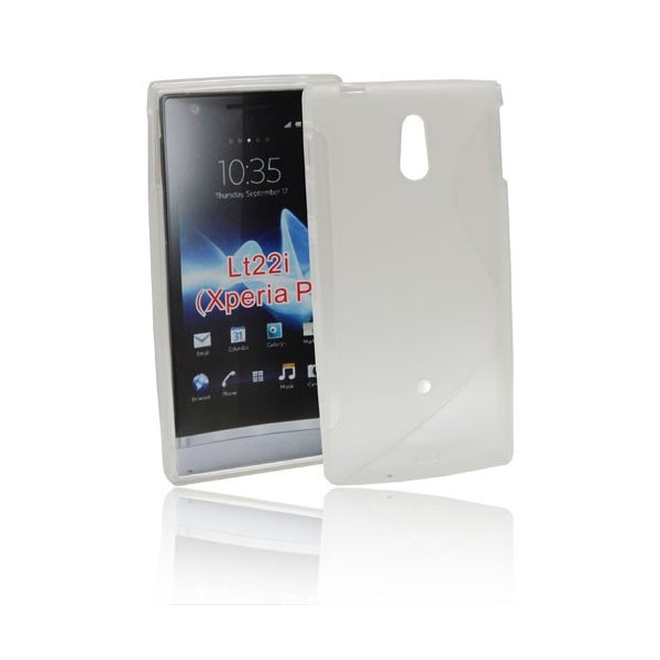 CUSTODIA GEL TPU SILICONE DOUBLE per SONY XPERIA P LT22i COLORE BIANCO