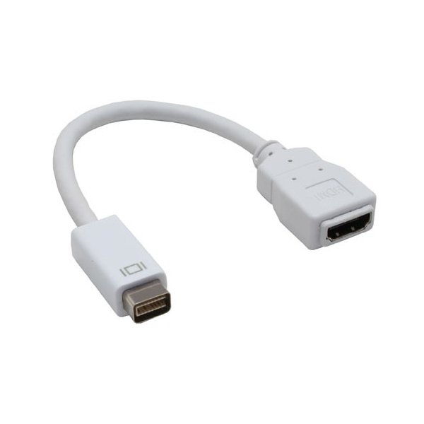 CAVO APPLE DA MINI DVI MASCHIO A HDMI FEMMINA COLORE BIANCO MDH01