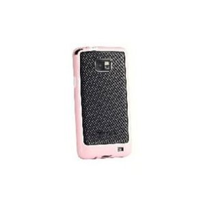 CUSTODIA GEL TPU SILICONE BUMPER per SAMSUNG I9100 Galaxy S2, I9105 Galaxy S2 Plus COLORE ROSA-BIANCO