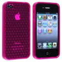 CUSTODIA GEL TPU SILICONE SEMI-RIGIDA per APPLE IPHONE 4, 4s COLORE ROSA