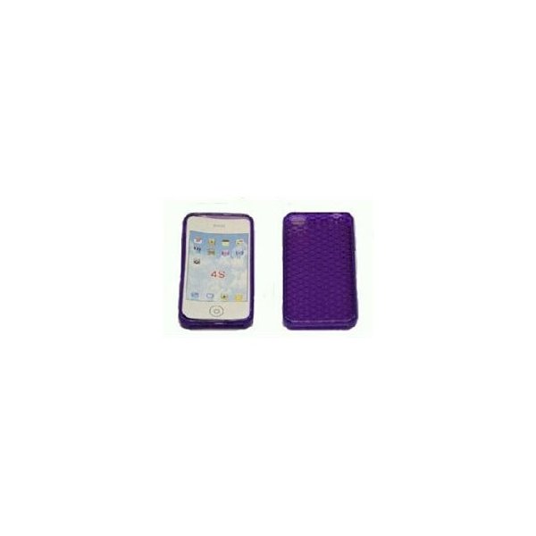 CUSTODIA GEL TPU SILICONE SEMI-RIGIDA per IPHONE 4, 4s COLORE VIOLA