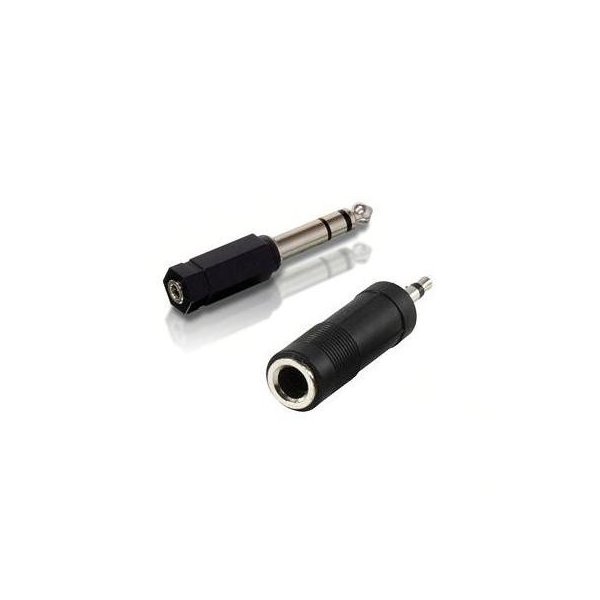 KIT 2 ADATTATORI AUDIO A2-635 (ADATTATORE DA 3.5mm STEREO M A 6.35mm STEREO F + DA 6.35mm STEREO M A 3.5mm STEREO F)