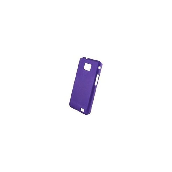 CUSTODIA RIGIDA GOMMATA per SAMSUNG I9100 GALAXY S II, I9105 GALAXY S II PLUS COLORE VIOLA