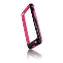 CUSTODIA GEL TPU SILICONE BUMPER per SAMSUNG I9100 Galaxy S2, I9105 Galaxy S2 Plus COLORE NERO-ROSA