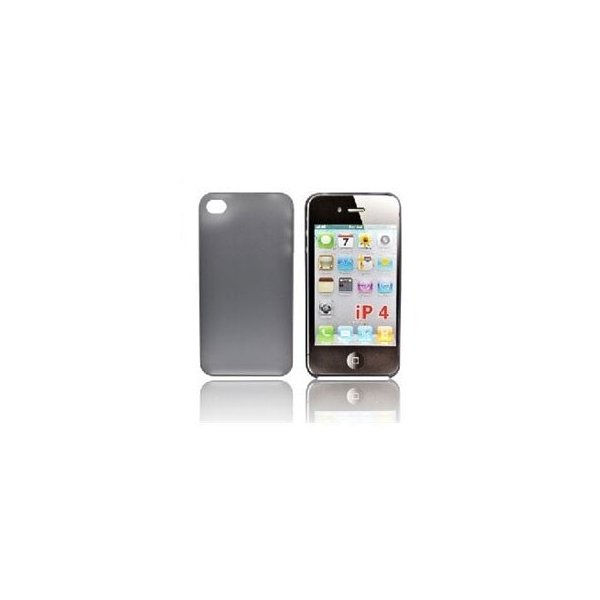 CUSTODIA per APPLE IPHONE 4, IPHONE 4S - BACK RIGIDA GOMMATA SLIM COLORE NERO