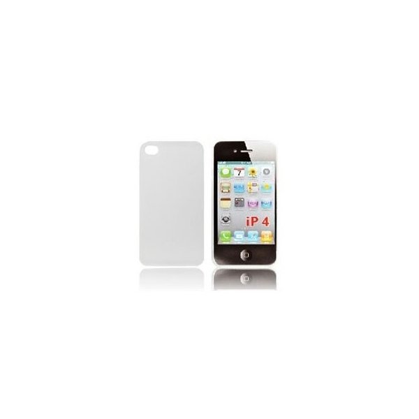 CUSTODIA per APPLE IPHONE 4, IPHONE 4S - BACK RIGIDA GOMMATA SLIM COLORE BIANCO