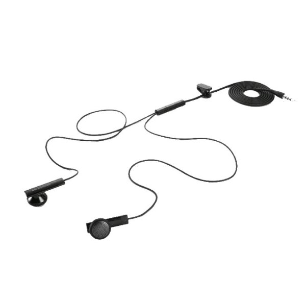 AURICOLARE STEREO con CONNETTORE JACK 3,5mm - TASTO DI RISPOSTA E CLIP COLORE NERO ORIGINALE HTC RCE-160 BULK