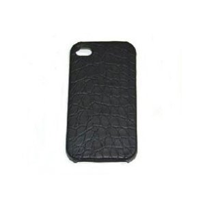 CUSTODIA per APPLE IPHONE 4, IPHONE 4S - BACK RIGIDA FANTASIA KANGAROO IN SIMILPELLE COLORE NERO