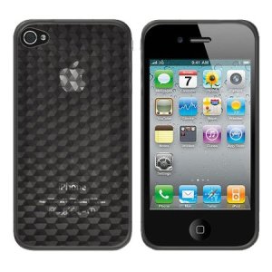 CUSTODIA GEL TPU SILICONE SEMI-RIGIDA per APPLE IPHONE 4, 4s COLORE NERO