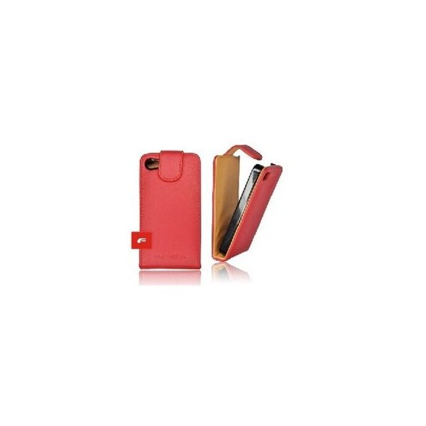 CUSTODIA VERTICALE FLIP PELLE NOKIA 500 COLORE ROSSO